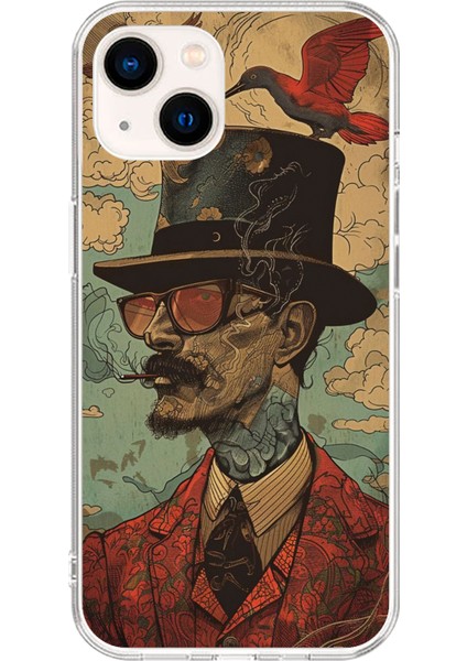 Apple iPhone 15 Uyumlu Şeffaf Kılıf Fötr Tasarımlı