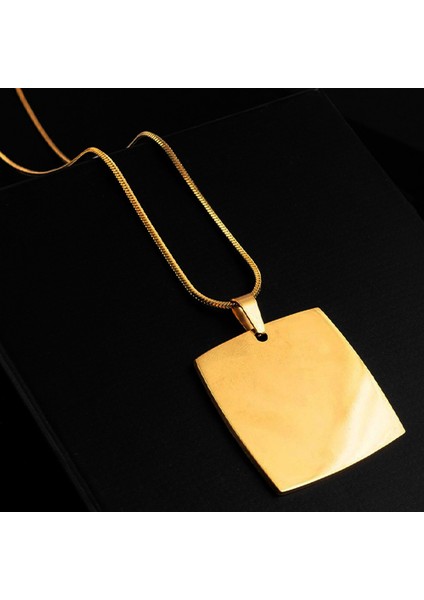 Kişiye Özel Isimli Kararmaz Çelik Kolye Kare Kolye El Eş Kalp Sevgili Harf Baskılı fiyatları