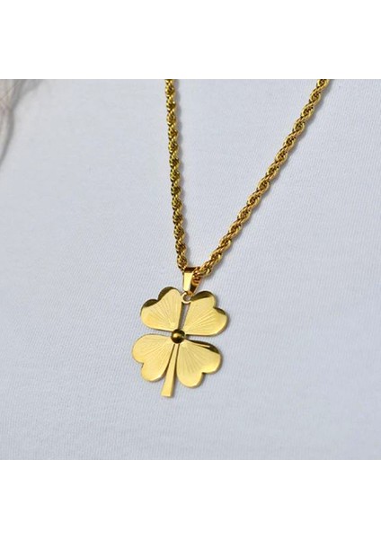 Kişiye Özel Isimli Paslanmaz Çelik Kolye 4 Yapraklı Yonca Kolye fiyatları