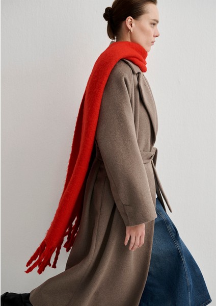 Püsküllü Kırmızı Atkı 1912844-82677