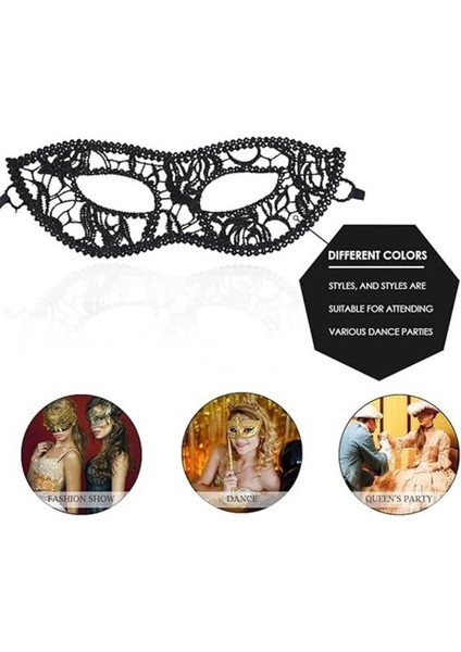 Siyah Kedi Model Dantel Parti Maskesi 12 No modelleri