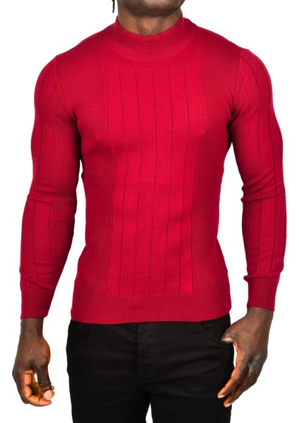 Yarım Balıkçı Yaka Çizgili Tüylenmeyen Slim Fit Triko Kazak 2505491 fiyatları