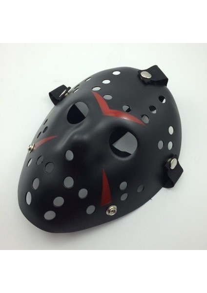 Siyah Kırmızı Çizgili Jason Hannibal Maskesi fiyatları