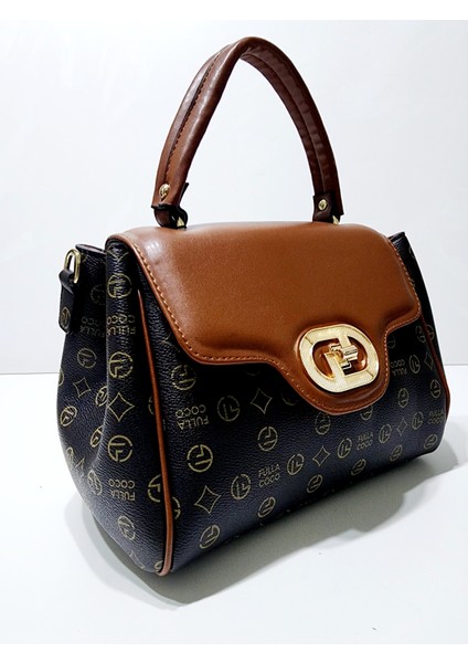 5 Gözlü Kahve-Taba Kadın El-Omuz Çantası