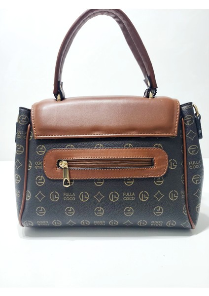 5 Gözlü Kahve-Taba Kadın El-Omuz Çantası modelleri