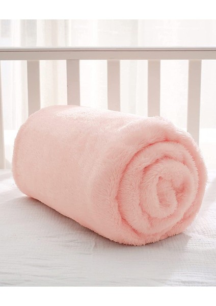 Yumuşak Pembe Bebek Battaniyesi 100x120 cm, Peluş, Kırışmaya Dayanıklı, Yeni Doğan Uyumlu fırsatları