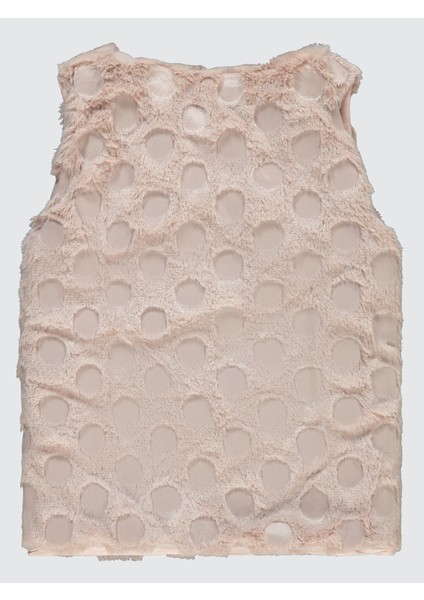 Kız Çocuk Pelüş Yelek 6-9 Yaş Koyu Pudra fiyatları