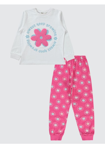 Kız Çocuk Pijama Takımı 6-9 Yaş Pembe Sıklamen