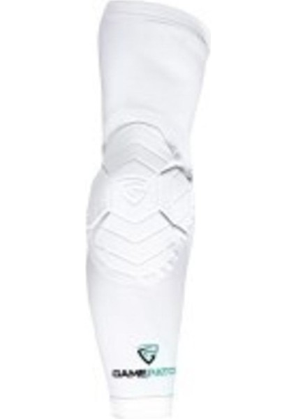 Beyaz Renkli Dirsek Koruyucu Pedli Kol Kılıfı, konfor ve koruma sağlar.