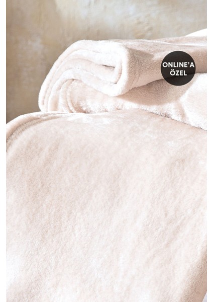 Yumuşak ve şık 140x190 ekru polyester battaniye, rahat uyku arkadaşı fiyatları