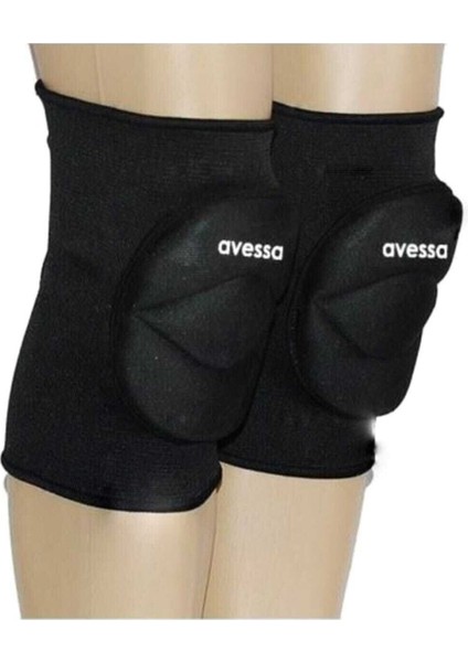 Siyah Voleybol Dizlik XS, konforlu ve hafif spor ekipmanı