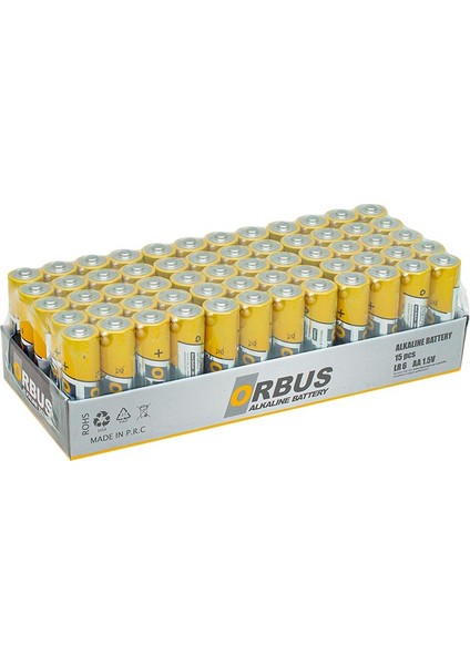 Orbus Aa Alkalin Kalem Pil 60LI Paket ORB-LR06 (4738)