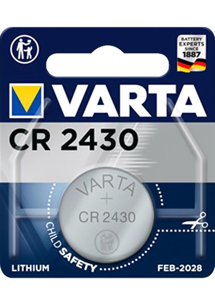Varta CR2430 3 Volt Lityum Pil Tekli (4738)
