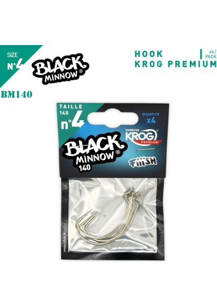 Black Minnow BM140/4 BM156 4x Jig Head Iğnesi