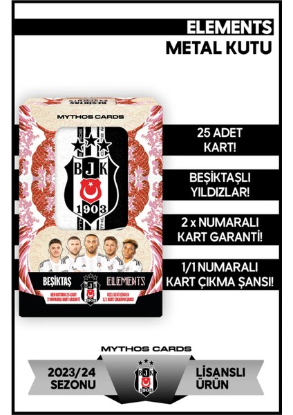 Beşiktaş 2023-24 Sezonu Elements Serisi - Metal Kutu
