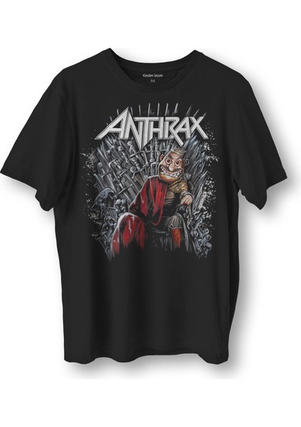 Anthrax Thrash Metal Big Four Guitar Gitar Music Baskılı Siyah Tişört