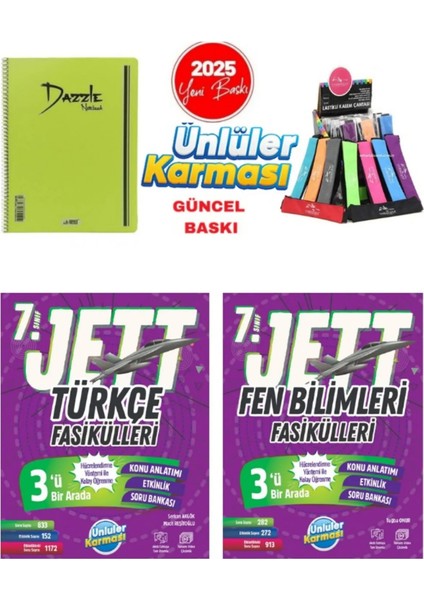 7. Sınıf Jett Türkçe Fen Bilimleri Fasikülleri - Telli Defter – Kalemlik