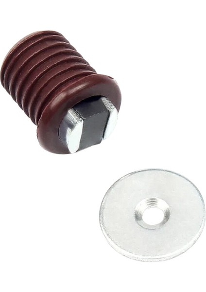 Mıknatıslı Plastik Mobilya Kapak Kilidi 14MM - Kahverengi