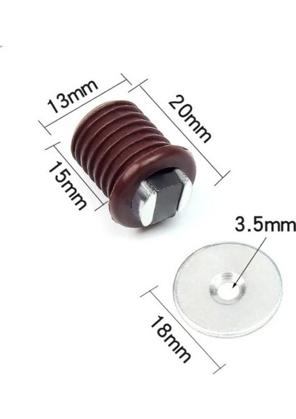 Mıknatıslı Plastik Mobilya Kapak Kilidi 14MM - Kahverengi fiyatları