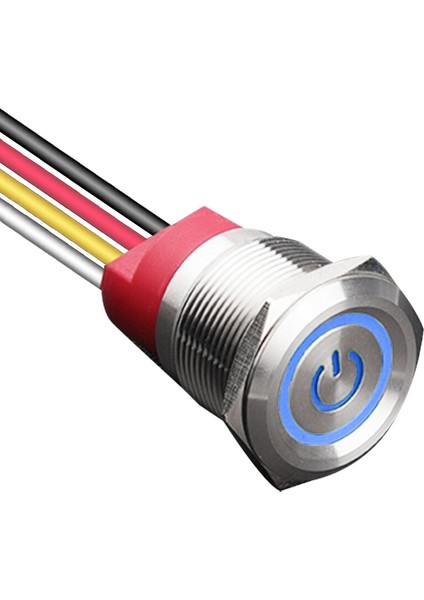 WD22T-P1-EC 22 mm Dokunmatik Touch Metal Buton - Mavi