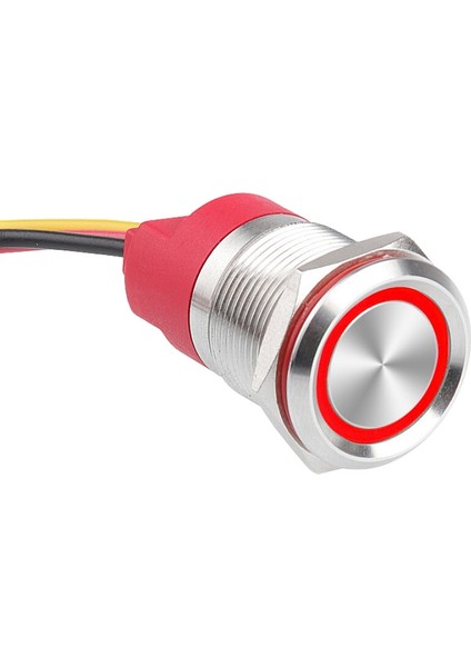 WD19T-P1-E 19 mm Dokunmatik Touch Metal Buton - Kırmızı