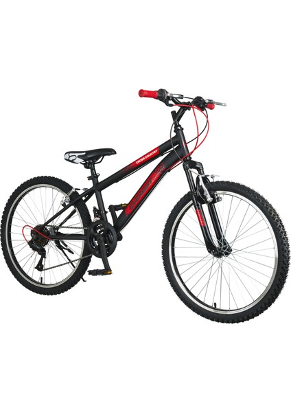 Everest Cross 24 Jant Amortisörlü Bisiklet, 21 Vites Bisiklet, Cnc Alüminyum Jant, Boy 140 -160 Cm,