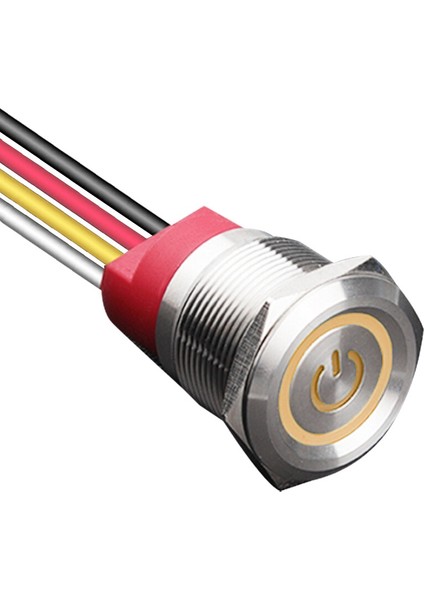 WD22T-P1-EC 22 mm Dokunmatik Touch Metal Buton - Sarı