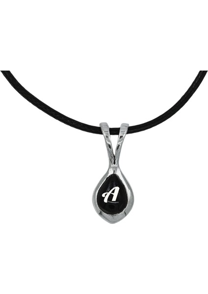 Modern Tarz Damla Tasarım Oltu Taşı Gümüş Kolye fiyatları