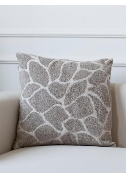 Home Vizon Jakarlı Dokuma 45 x 45 cm Kare Kırlent Kılıfı Vizon 45 x 45 Vanillanm2