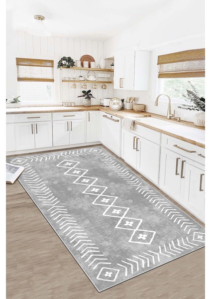 Yıkanabilir Yumuşak Süngerli Kolay Temizlenir Kaymaz Pamuk Taban Dijital Baskılı Koridor Mutfak Halı modelleri