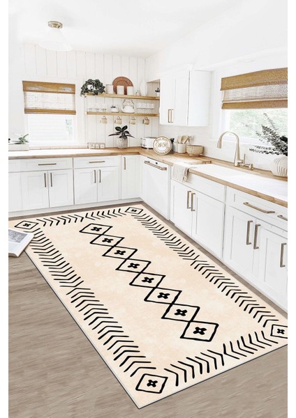 Yıkanabilir Yumuşak Süngerli Kolay Temizlenir Kaymaz Pamuk Taban Dijital Baskılı Koridor Mutfak Halı modelleri