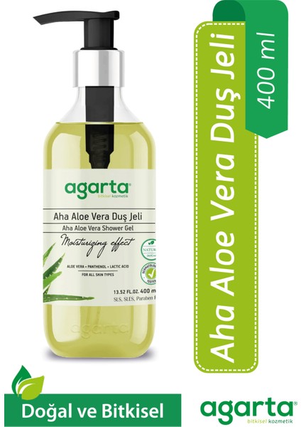 Doğal Aha Aloe Vera Duş Jeli 400 ml