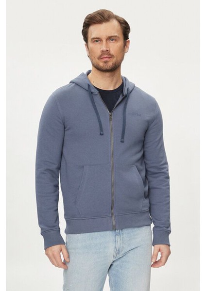 Erkek Brooks Hoodıe Kapüşonlu Sweatshirt - Mavi