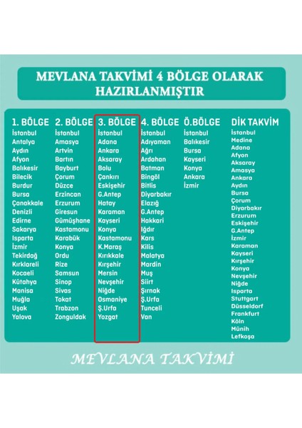 2025 Yapraklı Blok Duvar Takvimi 3. Bölge