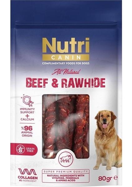 Rawhide Dana Eti Sarılı Kemik Köpek Ödülü 80 gr