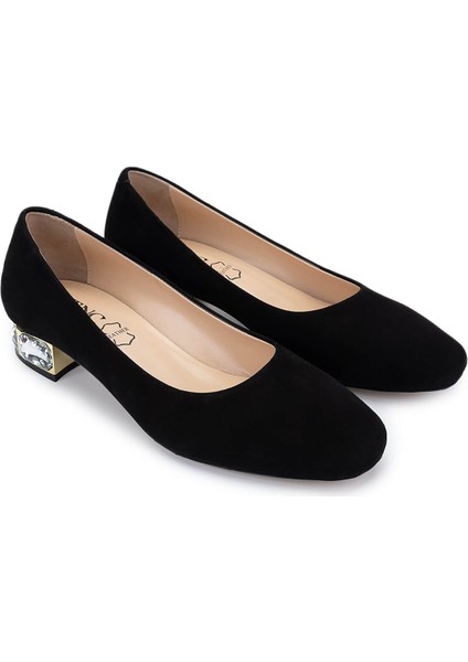 Kadın Deri Siyah Süet Topuklu Ayakkabı 1036 H5659 Bn Ayk SK24-25 Sıyah Suet fiyatları