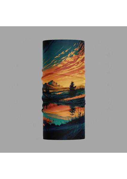 Outdoor Özel Orman Tasarımlı Unısex Bandana Buff Boyunluk