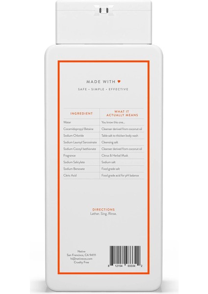 Narenciye & Bitkisel Misk Vücut Şampuanı 532 ml