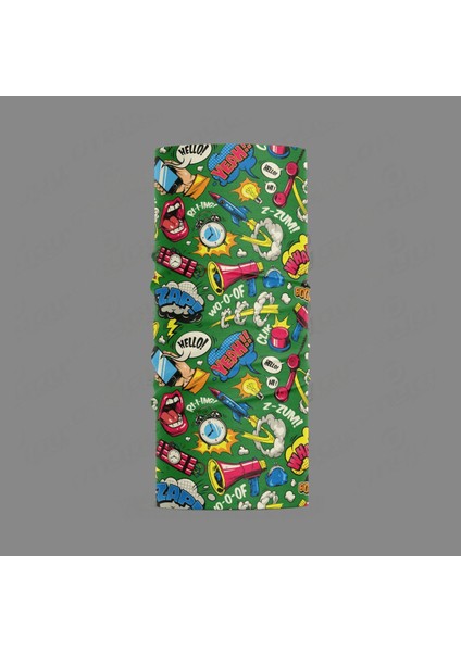 Outdoor Pop Art Özel Tasarım Unısex Bandana Buff Boyunluk