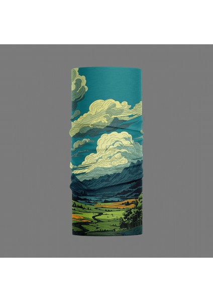 Outdoor Özel Dağ Tasarımlı Unısex Bandana Buff Boyunluk