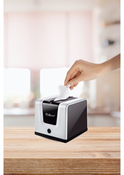 Modern Peçetelik, Dekoratif Peçete Dispenseri ve Düzenleyicisi F290 Gri