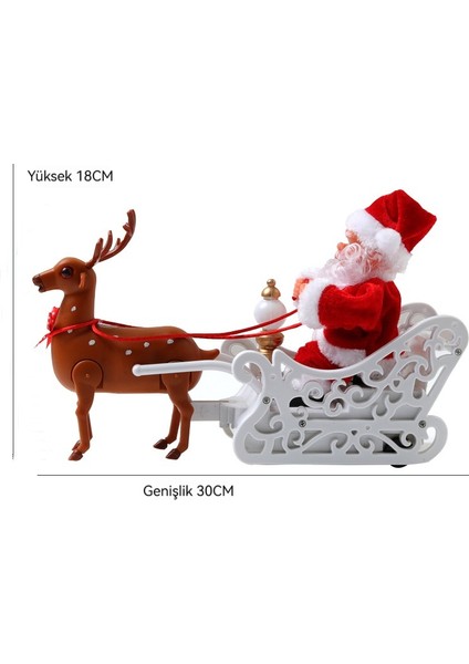 Geyik Arabası Müzik Elektrikli Noel Baba Çocuk Oyuncağı Noel Hediyesi Çekti (Yurt Dışından) modelleri