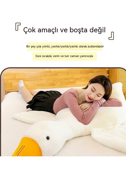 Büyük Beyaz Kaz 90CM Yastık Peluş Oyuncak Bebek (Yurt Dışından)