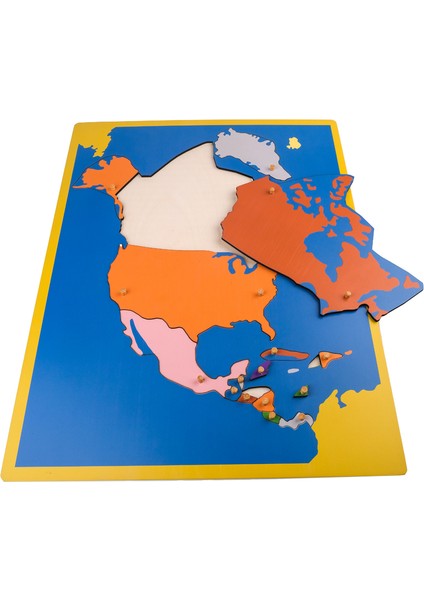 Montessori Kuzey Amerika Haritası Puzzle