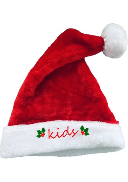 Çocuklar Peluş Noel Şapkası Aile Yüksek Sınıf Kısa Peluş Noel Şapkası (Yurt Dışından)