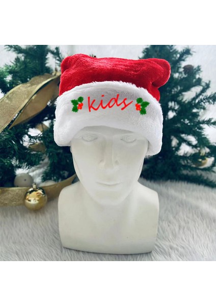 Çocuklar Peluş Noel Şapkası Aile Yüksek Sınıf Kısa Peluş Noel Şapkası (Yurt Dışından)