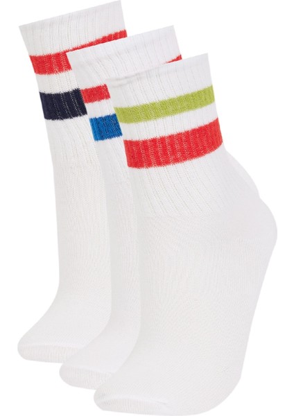 Erkek Çocuk 3'lü Pamuklu Uzun Çorap D8122A8NS