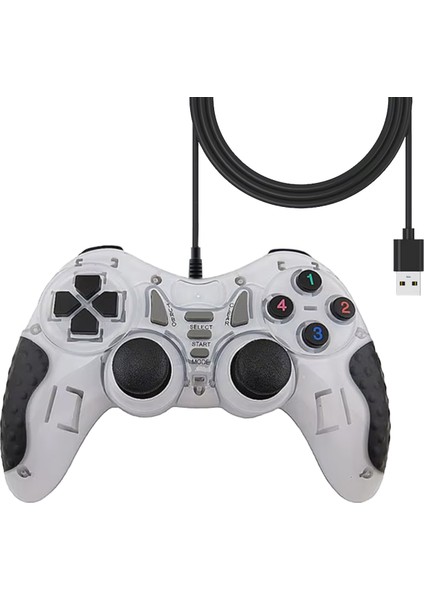 USB Kablolu Çift Titreşimli Pc Konsol Oyun Kolu Gamepad Joystick -AL4630 YK6005