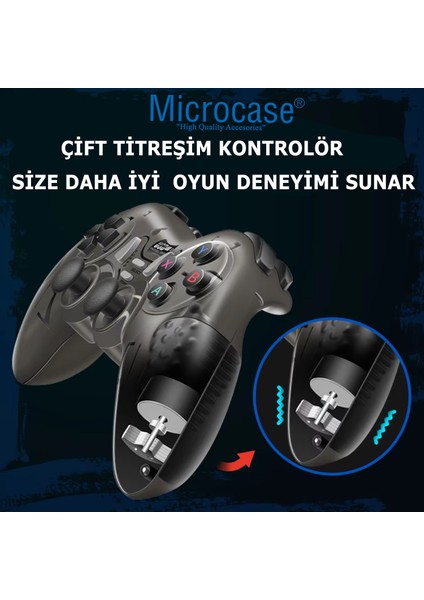 USB Kablolu Çift Titreşimli Pc Konsol Oyun Kolu Gamepad Joystick -AL4630 YK6005
