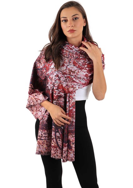 Vişne Şeftali Ağacı Desen Kışlık Şal fiyatları